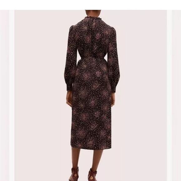 Kate Spade Disco Dots Ruffle Shirt Dress Black Size 4 EUC - Picture 4 of 14